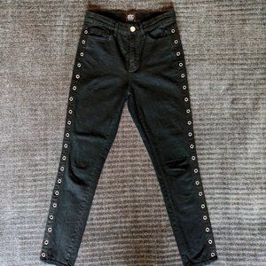 BDG Black Riveted High Rise Skinny Jeans